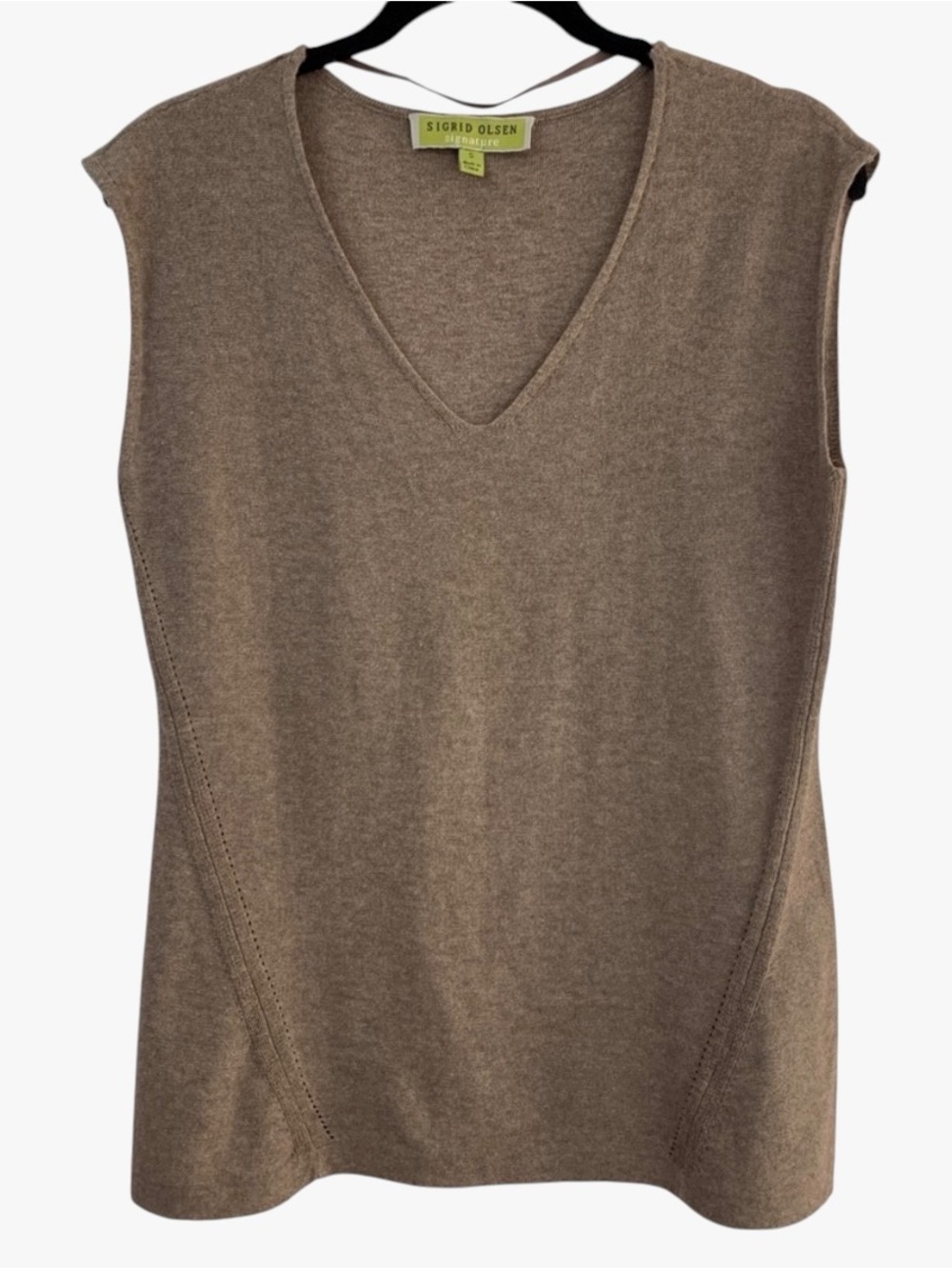 Sigrid Olsen Tan Sweater Blouse